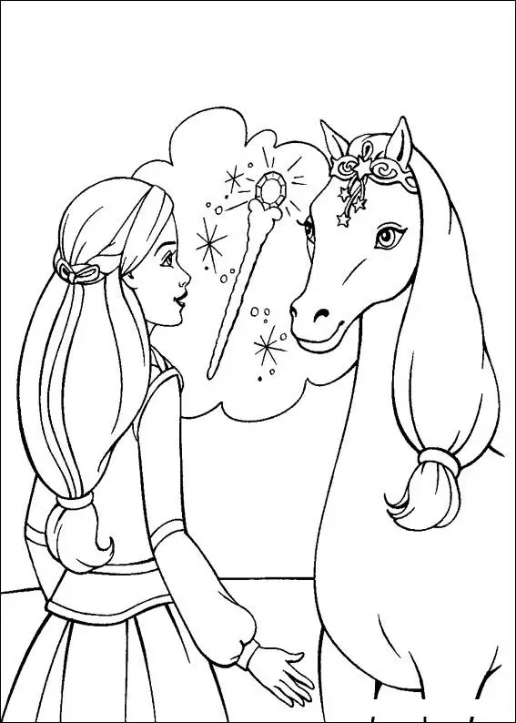 Barbie and The Magic Pegasus Coloring in Pages 12