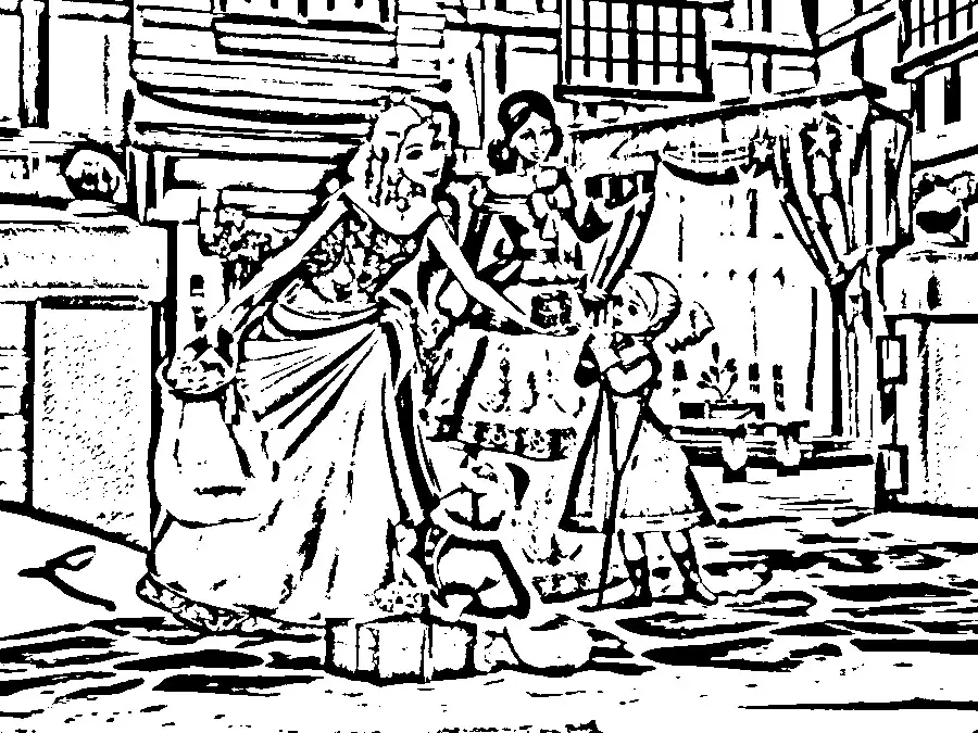 Barbie in a Christmas Carol Coloring in Pages 4