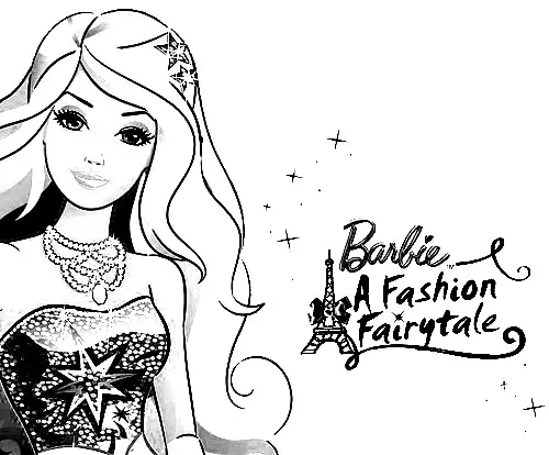 Barbie in a Fashion Fairytale Coloring in Pages 1