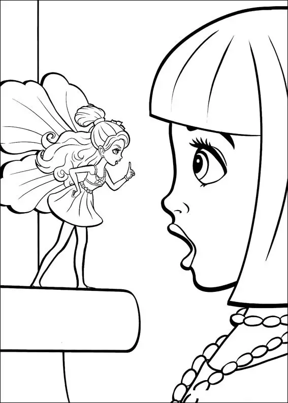 Barbie Thumbelina Coloring in Pages 10