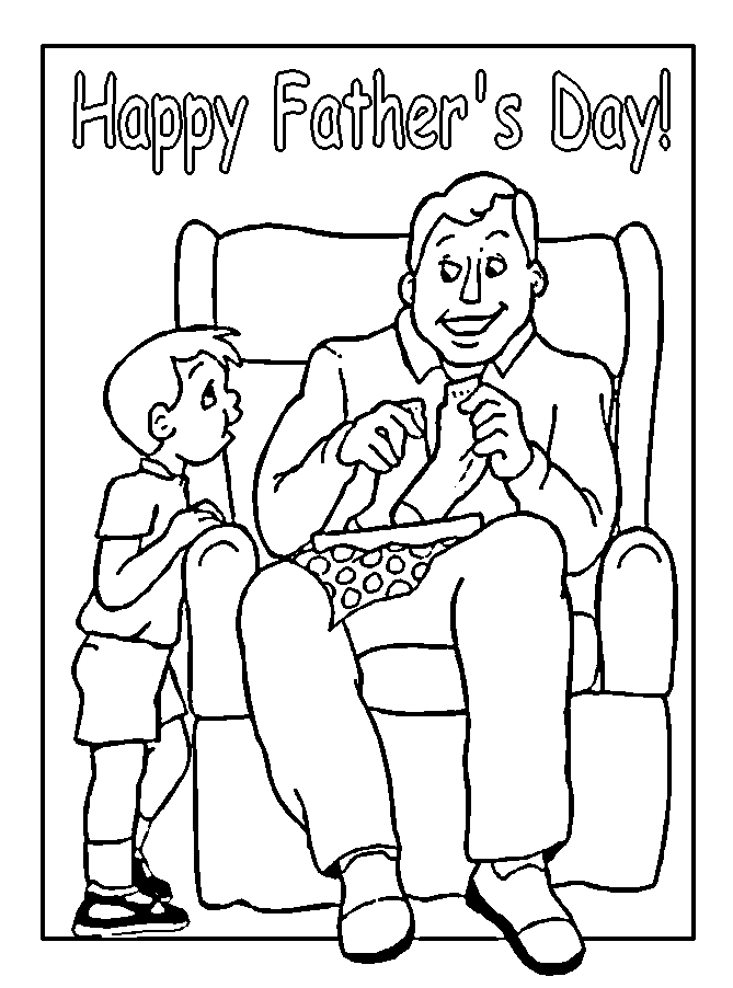 Fathers Day Coloring in Pages 2