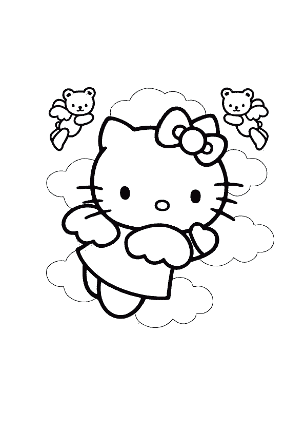 Hello Kitty Coloring in Pages 12