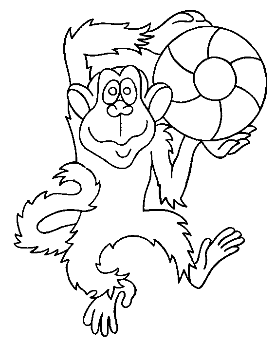 Monkey Coloring in Pages 9