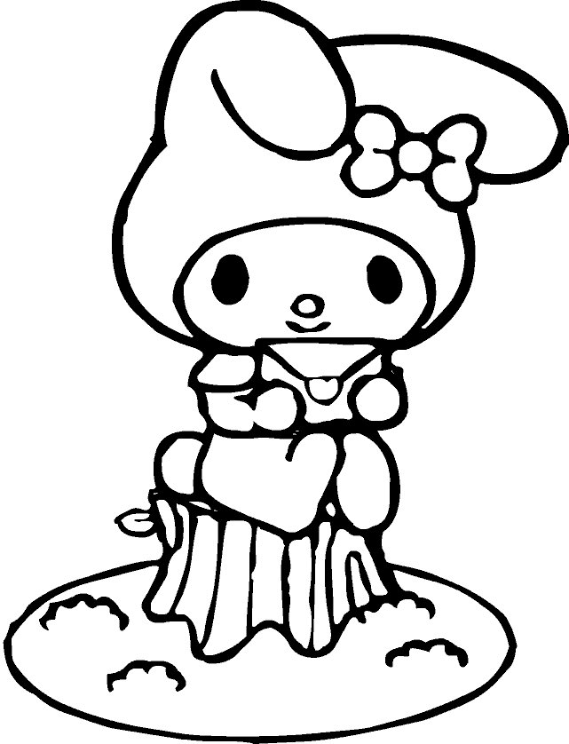 My Melody Coloring in Pages 9