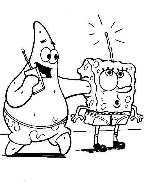 Sponge Bob Coloring in Pages 2