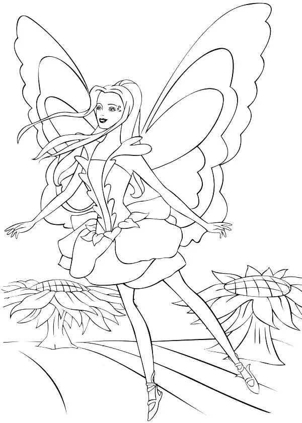 Barbie Fairytopia Coloring in Pages 12