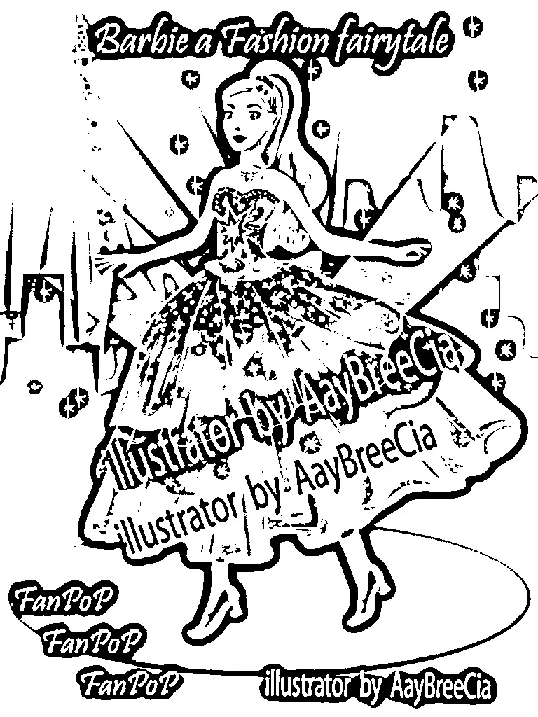 Barbie in a Fashion Fairytale Coloring in Pages 7