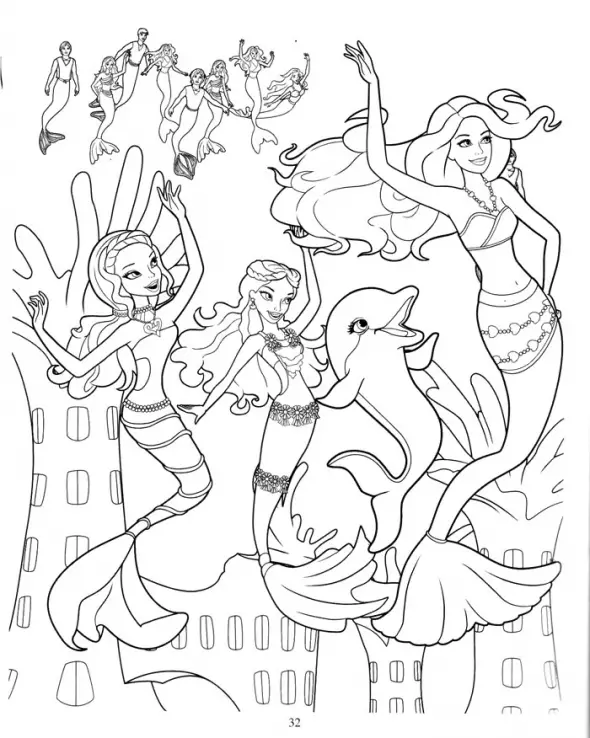 Barbie in a Mermaid Tale Coloring in Pages 11