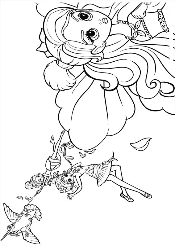 Barbie Thumbelina Coloring in Pages 1