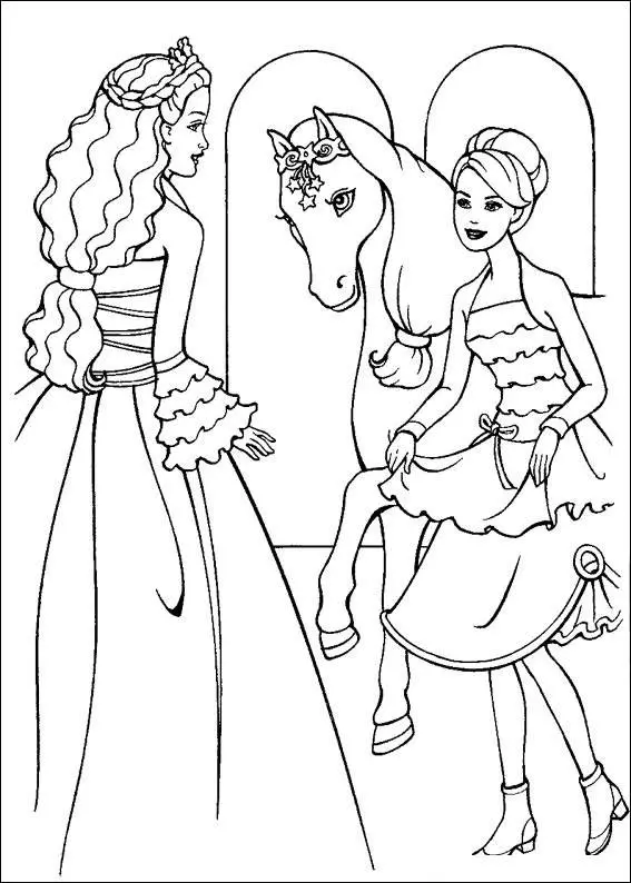 Barbie Thumbelina Coloring in Pages 11