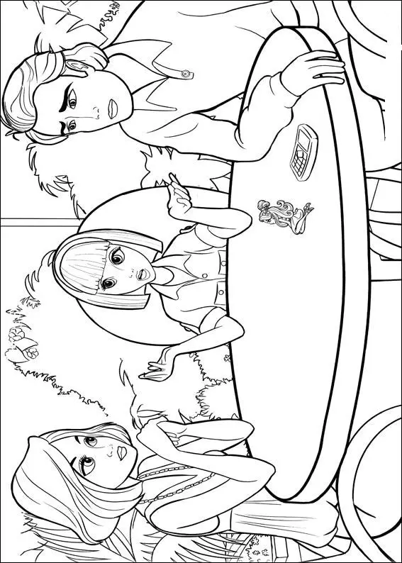 Barbie Thumbelina Coloring in Pages 6