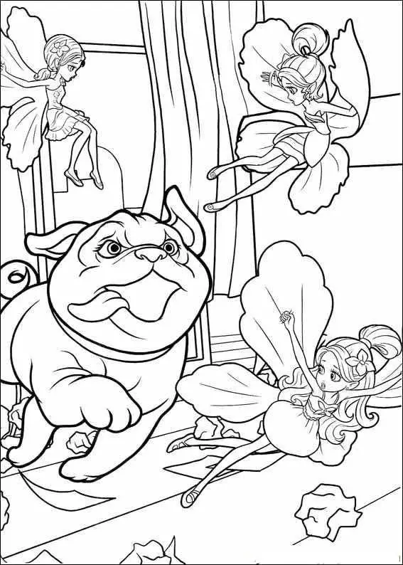 Barbie Thumbelina Coloring in Pages 7