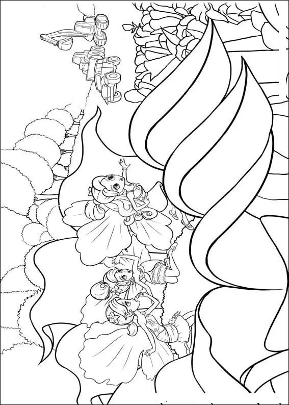 Barbie Thumbelina Coloring in Pages 9