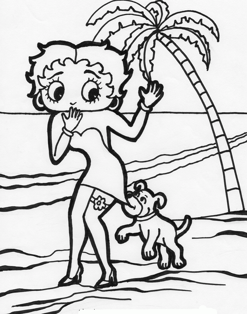Betty Boop Coloring in Pages 1