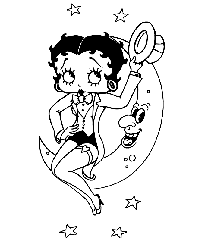 Betty Boop Coloring in Pages 6