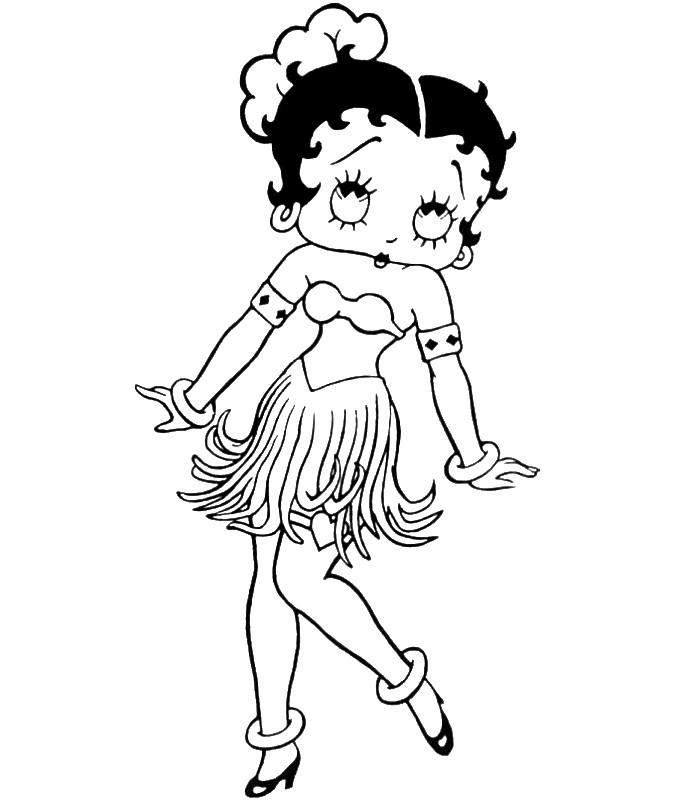 Betty Boop Coloring in Pages 8