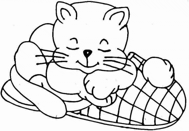 Cat Coloring in Pages 4