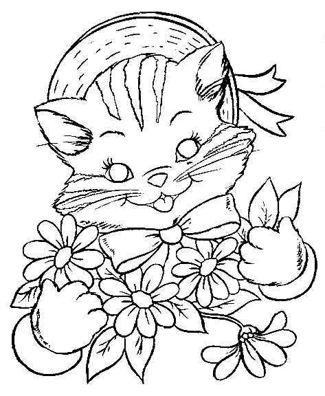 Cat Coloring in Pages 6