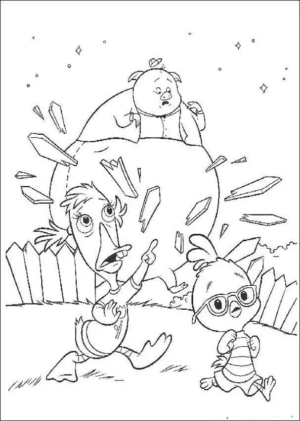 Chicken Little Coloring in Pages 1