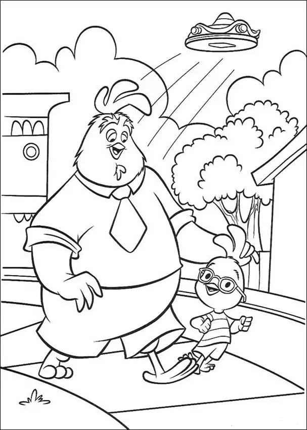 Chicken Little Coloring in Pages 8