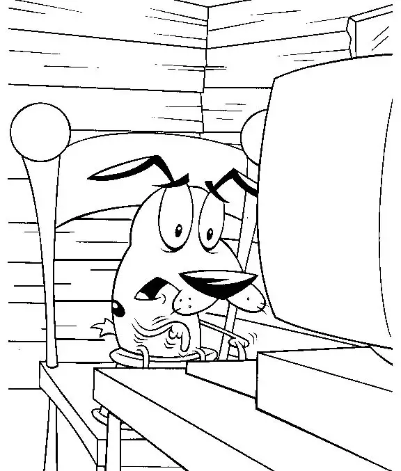 Courage The Cowardly Dog Coloring in Pages 7