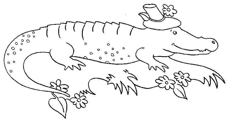 Crocodile Coloring in Pages 2