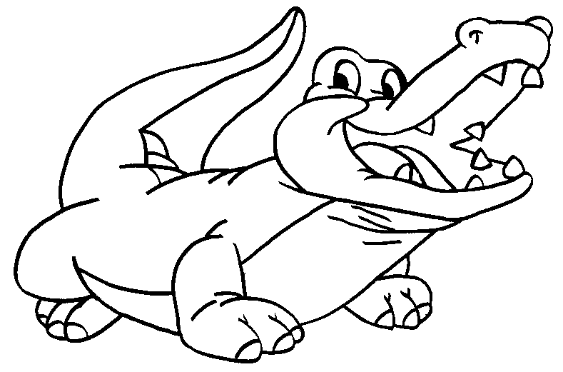 Crocodile Coloring in Pages 6