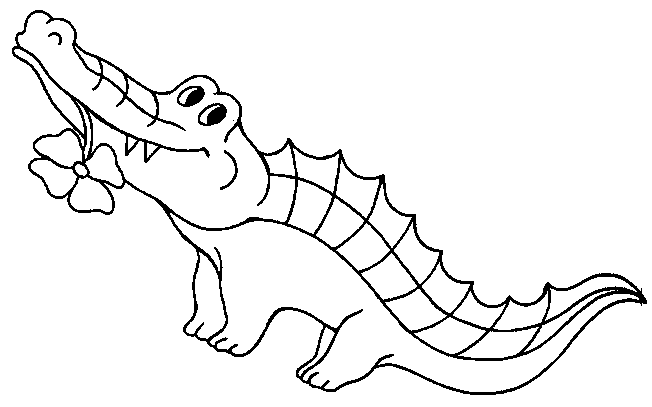 Crocodile Coloring in Pages 8