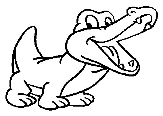 Crocodile Coloring in Pages 9