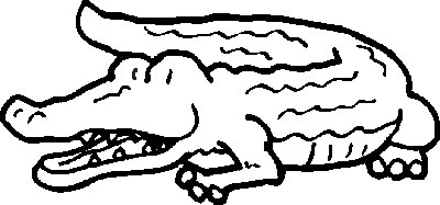 Crocodile Coloring in Pages 10