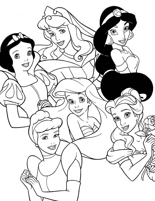 Disney Princess Coloring in Pages 1