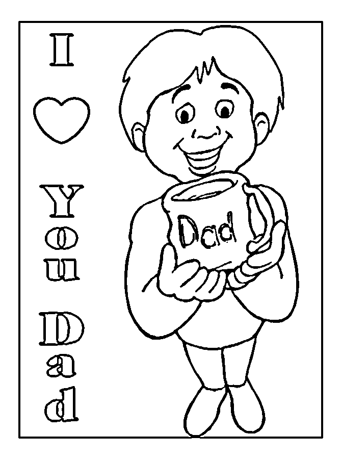 Fathers Day Coloring in Pages 11