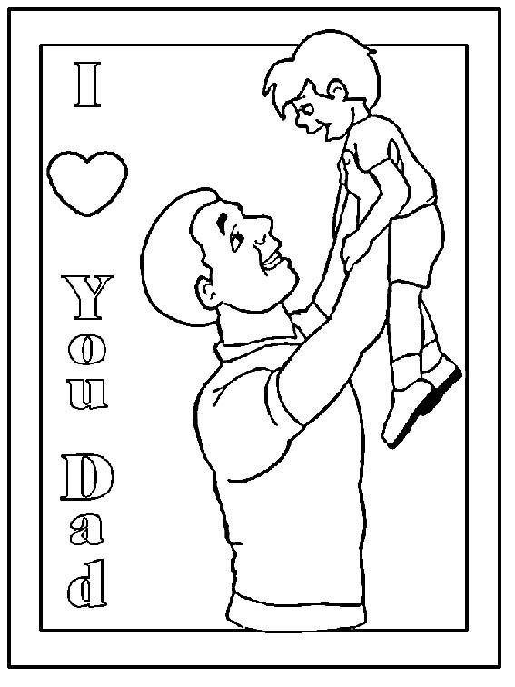 Fathers Day Coloring in Pages 4