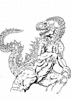 Godzilla Coloring in Pages 9