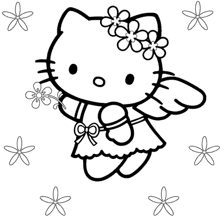 Hello Kitty Coloring in Pages 10