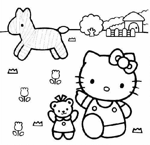 Hello Kitty Coloring in Pages 2