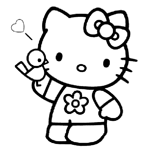 Hello Kitty Coloring in Pages 7