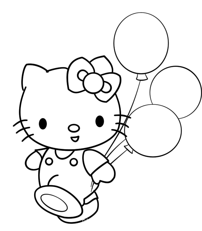 Hello Kitty Coloring in Pages 8