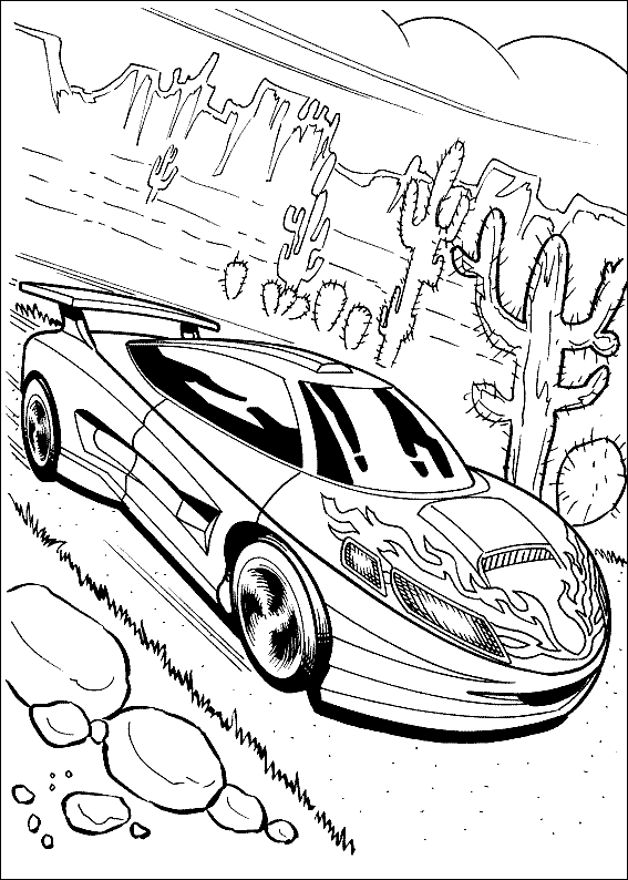 Hot Wheels Coloring in Pages 2