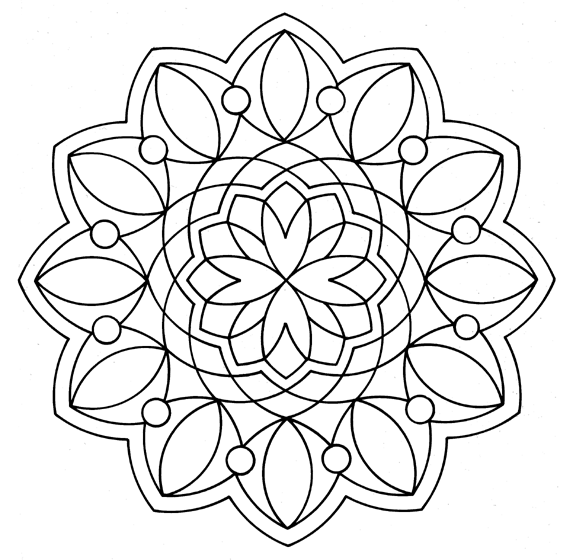 Mandala Coloring in Pages 12