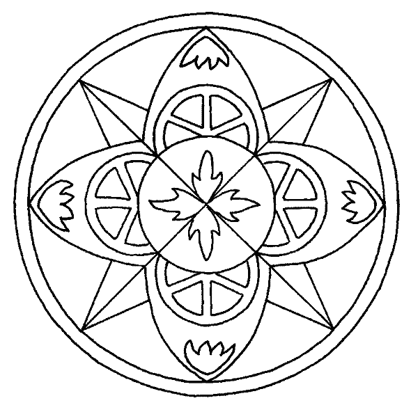 Mandala Coloring in Pages 4