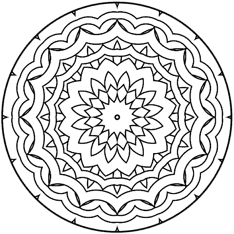 Mandala Coloring in Pages 5