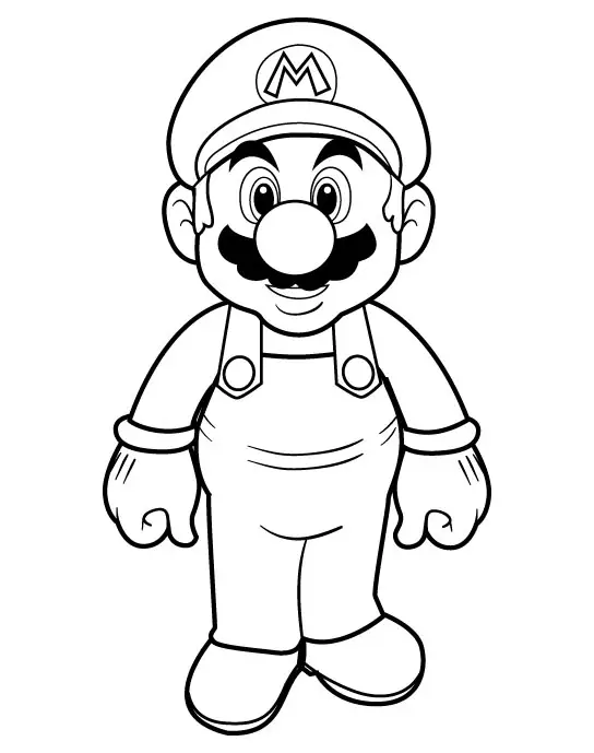 Mario Coloring in Pages 1