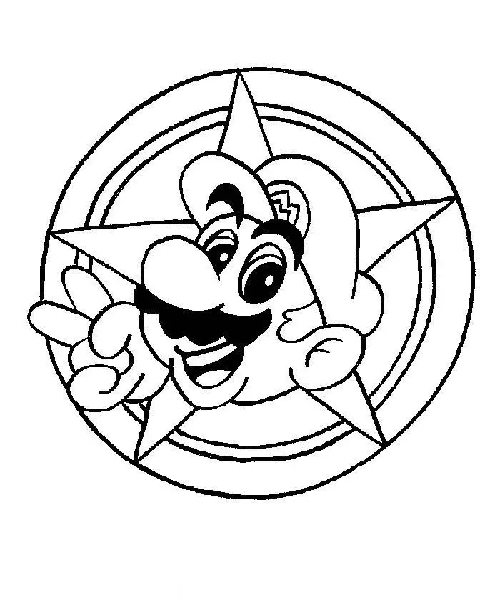 Mario Coloring in Pages 3