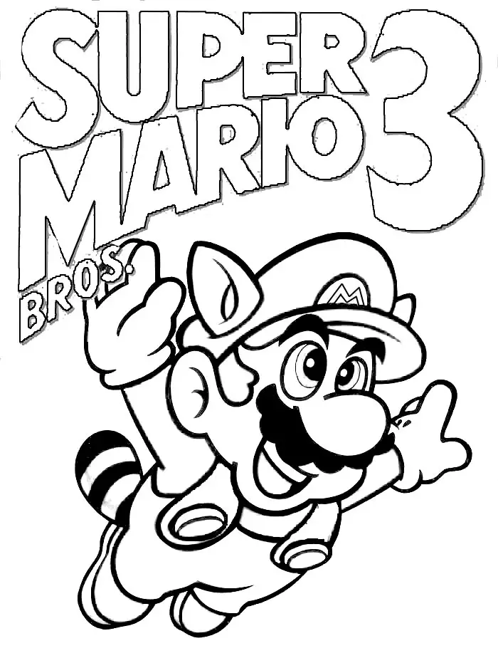 Mario Coloring in Pages 4