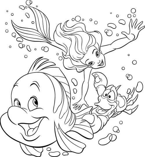 Mermaid Coloring in Pages 5