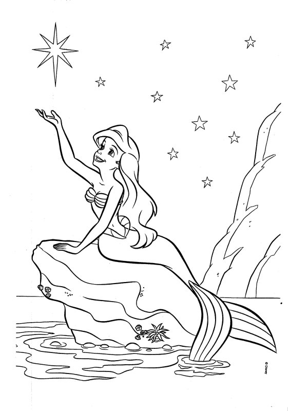 Mermaid Coloring in Pages 8