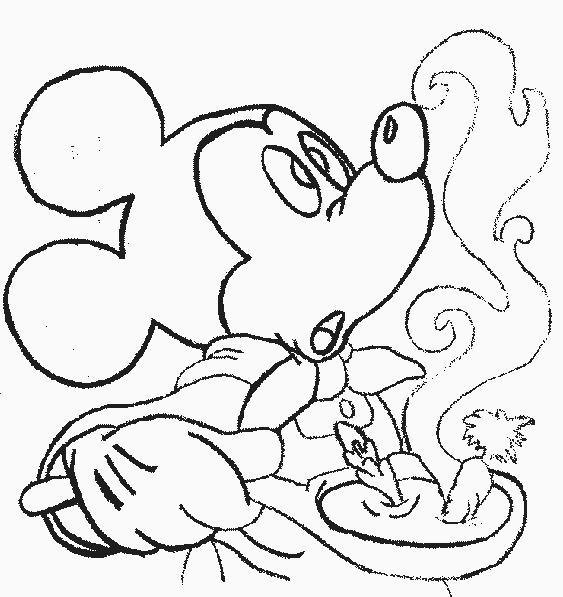 Mickey Mouse Coloring in Pages 1