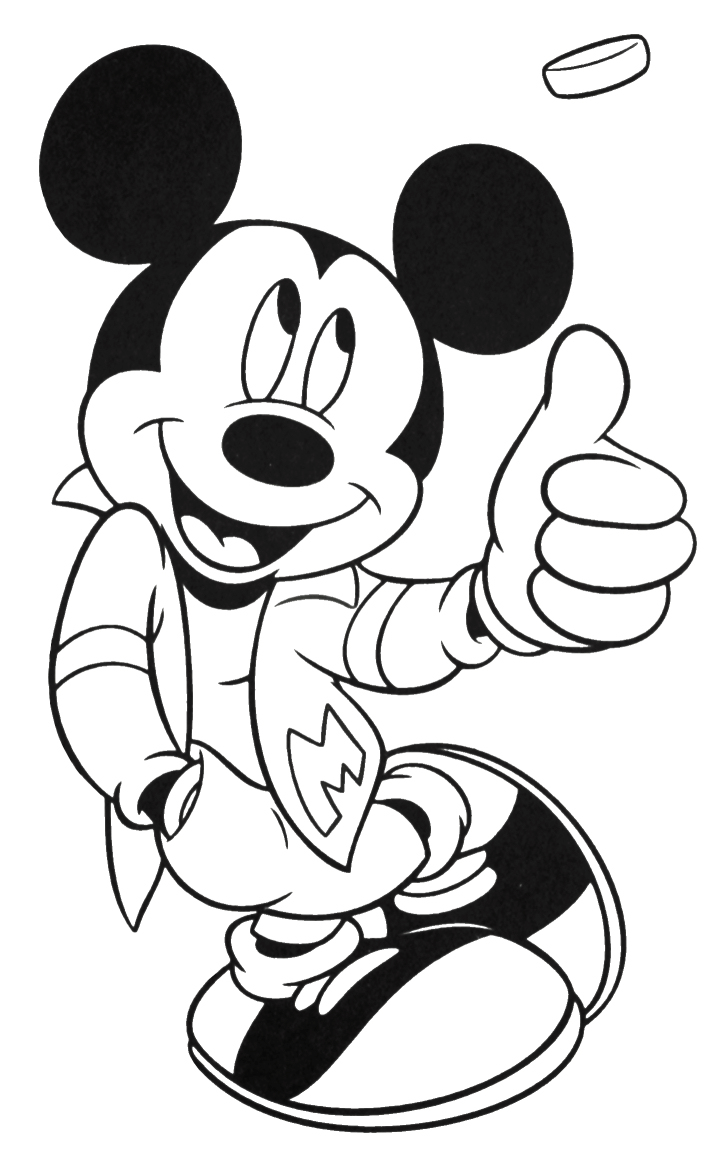 Mickey Mouse Coloring in Pages 10