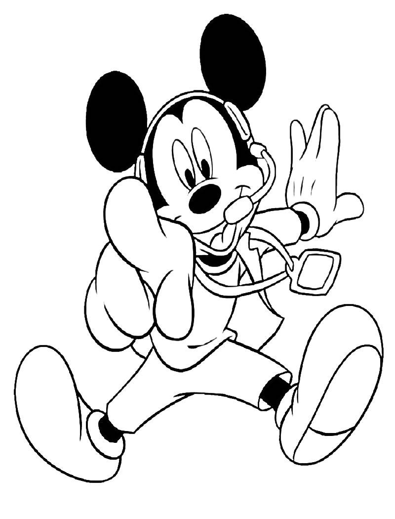 Mickey Mouse Coloring in Pages 12